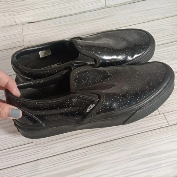 Vans classic slip on patent galaxy black women's 6.5 - Picture 2 of 7